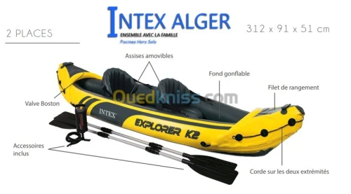 Promotion 2022 BATEAU CANOE EXPLORER K2 (Réf : 68307)