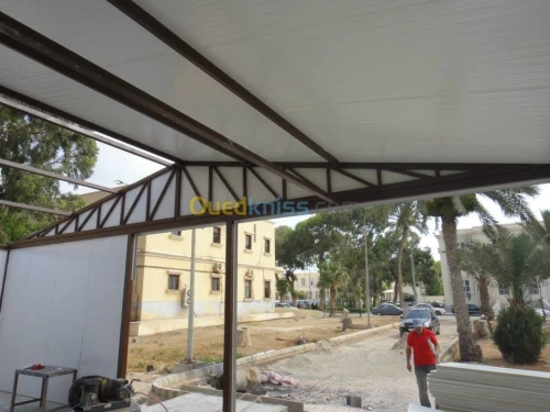 fabrication de cabines et hangars