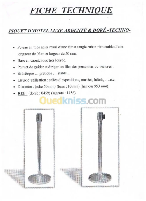 PIQUETS D'HOTEL A CORDE