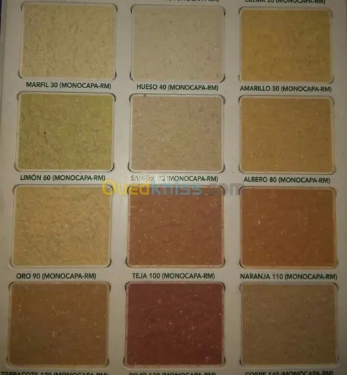 Monocouche et  Revêtements des façades