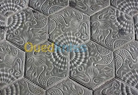 pavé autobloquant hexagonal