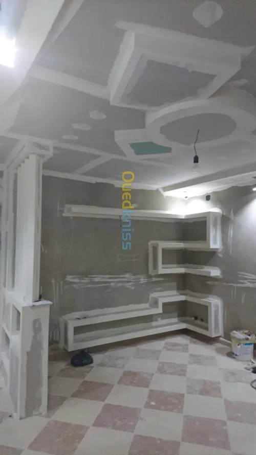 Placo platre pvc demontable 