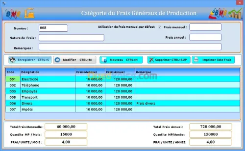 Gestionnaire de production LG-Prod