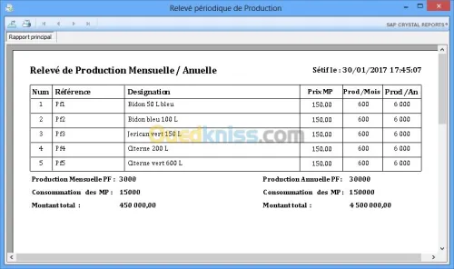 Gestionnaire de production LG-Prod