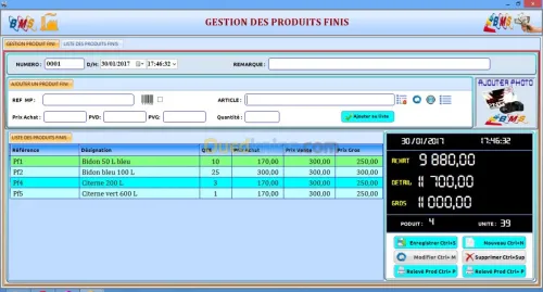 Gestionnaire de production LG-Prod
