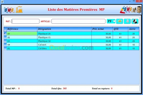 Gestionnaire de production LG-Prod