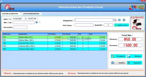 Gestionnaire de production LG-Prod