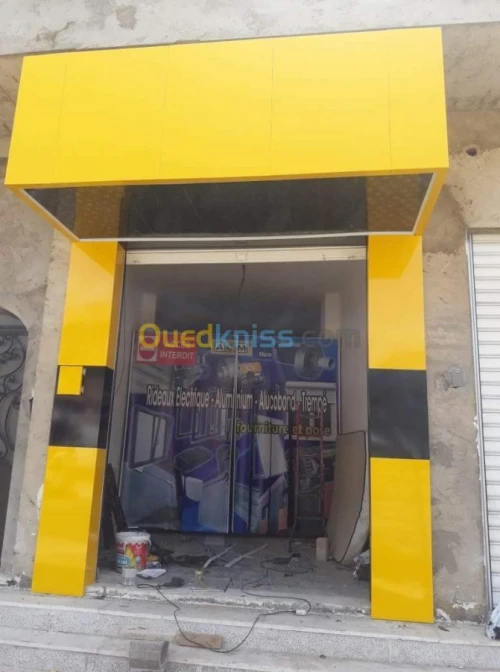 Rideau electrique et alucobond 