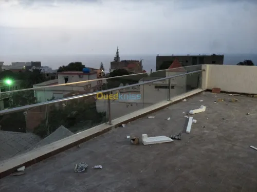 Rampe et gard corp en inox et verre