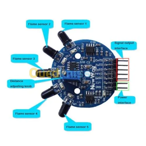 CAPTEUR DE FLAMME 1 ET 5 voies ARDUINO