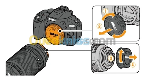  nikon Bouchon boitier+ cache arrière