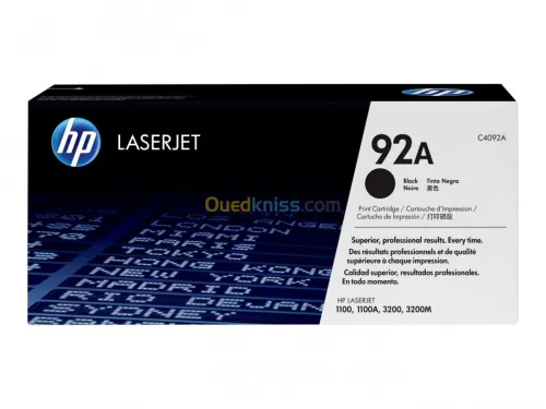 TONER NOIR HP LASERJET 1100 92A 