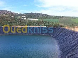réalisations des bassins en geomembrane