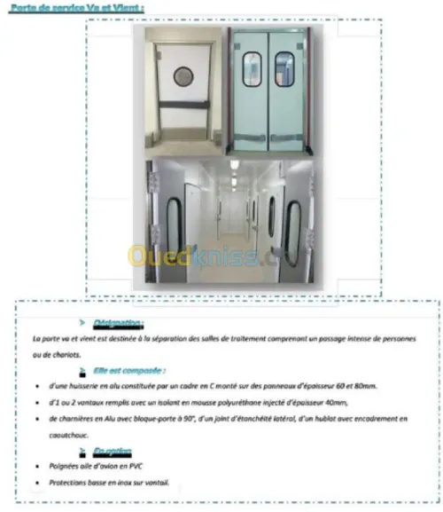 Porte service va et vient 