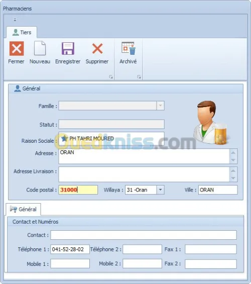 LOGICIEL GESTION PHARMACIE CHIFAPLUS