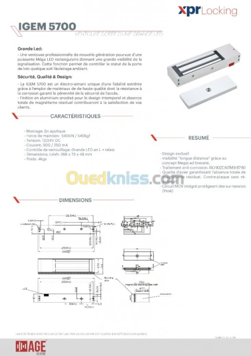 Ventouses électromagnétiques
