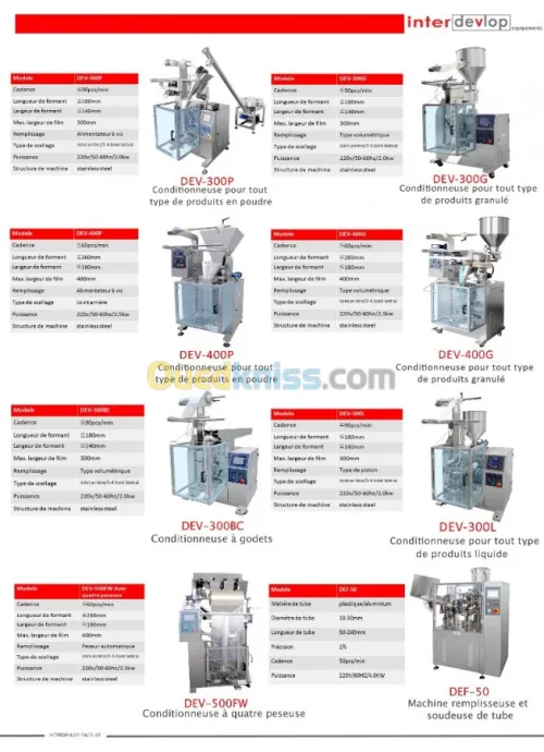 Tout type de matériels industriels