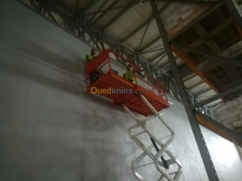 Aménagement en placoplatre bureaux Hangar, faux plafond cloison séparation