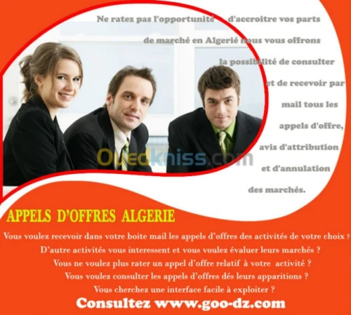 Appel d'offre algerie 