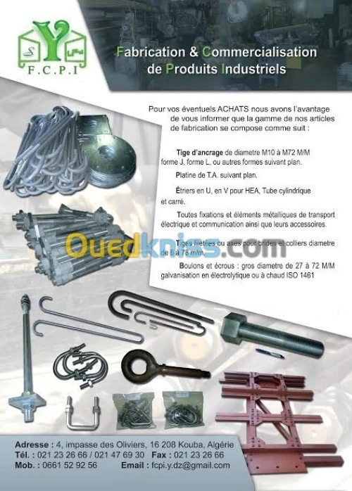 fabrication tige d'ancrage 