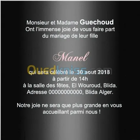 Cartes de visite, Ordonnances ...