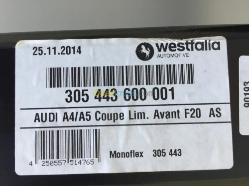 Attelage Westfalia Fixe Audi A4 A5