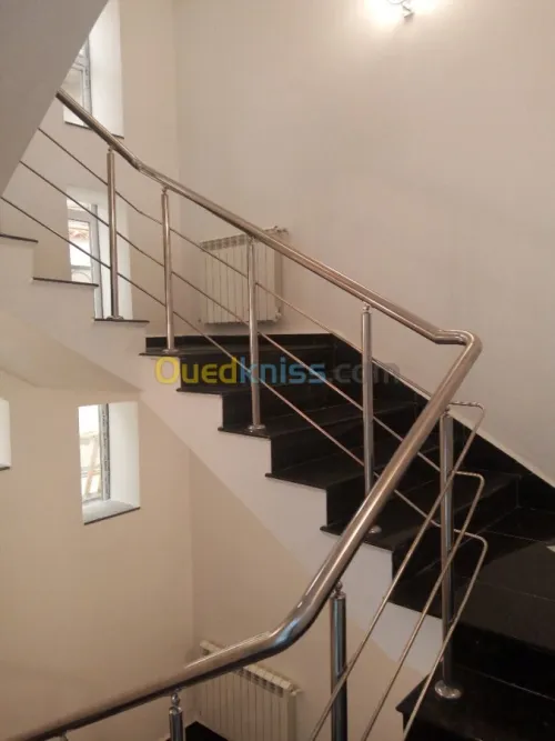 Gard corp et Rampe d'escalier en inox