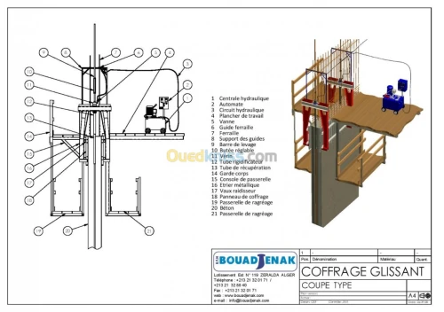 Location de coffrage glissant Vertical pour Silos
