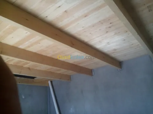 charpente en bois + pose tuile