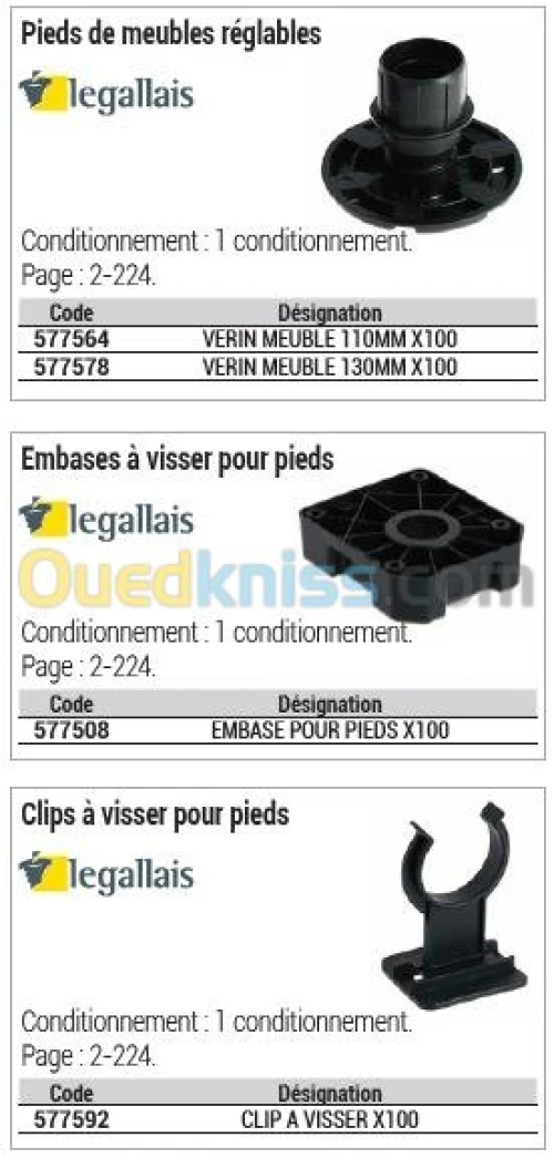 Quincaillerie et equipements de cuisine