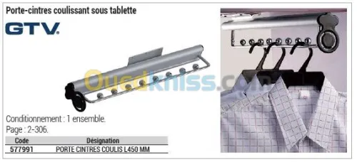 Quincaillerie équipements de dressings