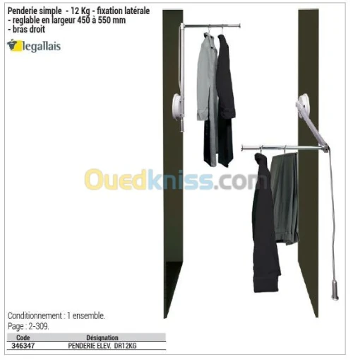 Quincaillerie équipements de dressings