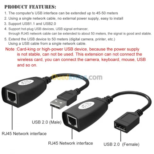 Extension Cable USB 45 M