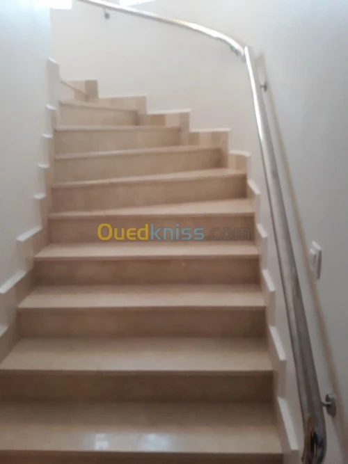 Rampes escalier Moderne verre-inox