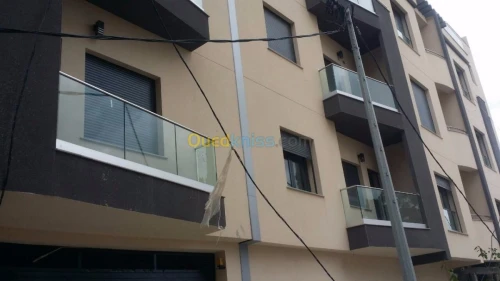 Rampes escalier Moderne verre-inox