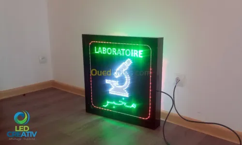 ENSEIGNE A LED ,CADUCEE, LUNETTE