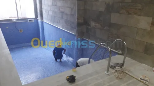 PISCINE en Mosaïque, Etancheité Extérieur 