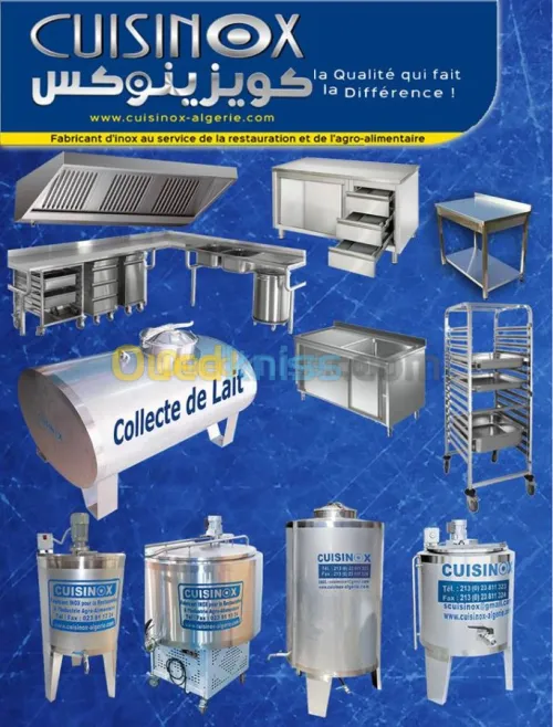 cuves de stockages et collecte du lait