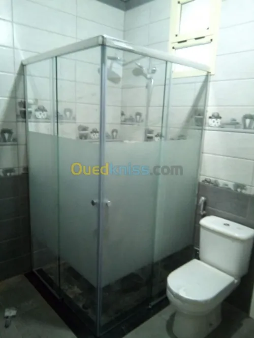 Cabine de douche en verre 