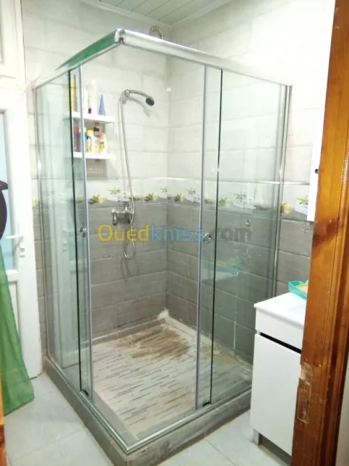 Cabine de douche en verre 