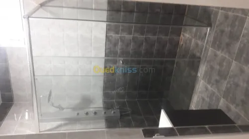 Cabin douche  et porte verre trempe 