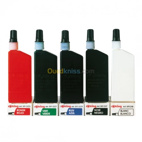 ENCRE DE CHINE ROTRING, ENCRE DE CHINE STADTLER BLANC VERT MARON