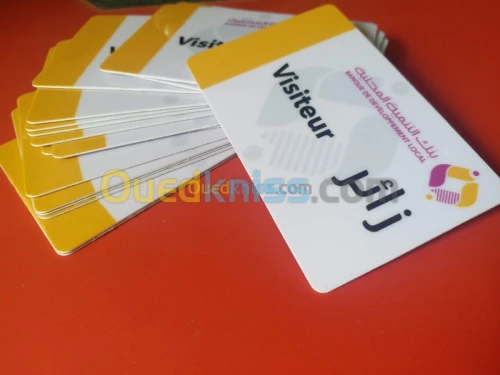 Impression carte et badge PVC