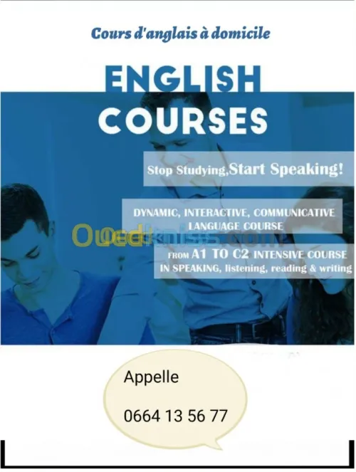 Prof Anglais a domicile