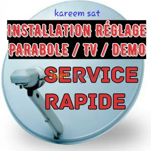 INSTALLATION RÉGLAGE PARABOLE , TV 