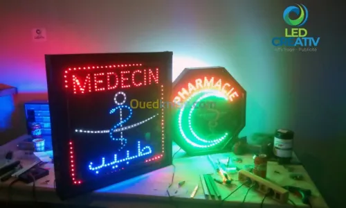 Plaques pharmacie LED Promotion 10-30%