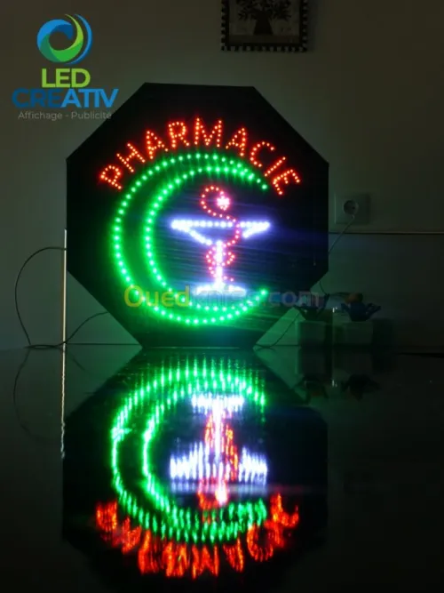 Plaques pharmacie LED Promotion 10-30%