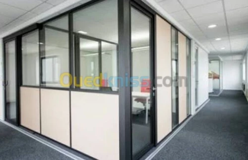 Séparation de bureau aluminium et plac