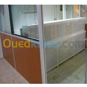 Séparation de bureau aluminium et plac