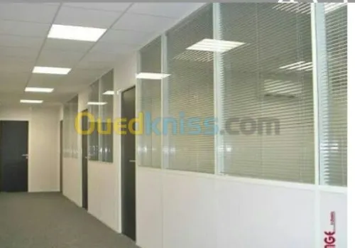 Séparation de bureau aluminium et plac